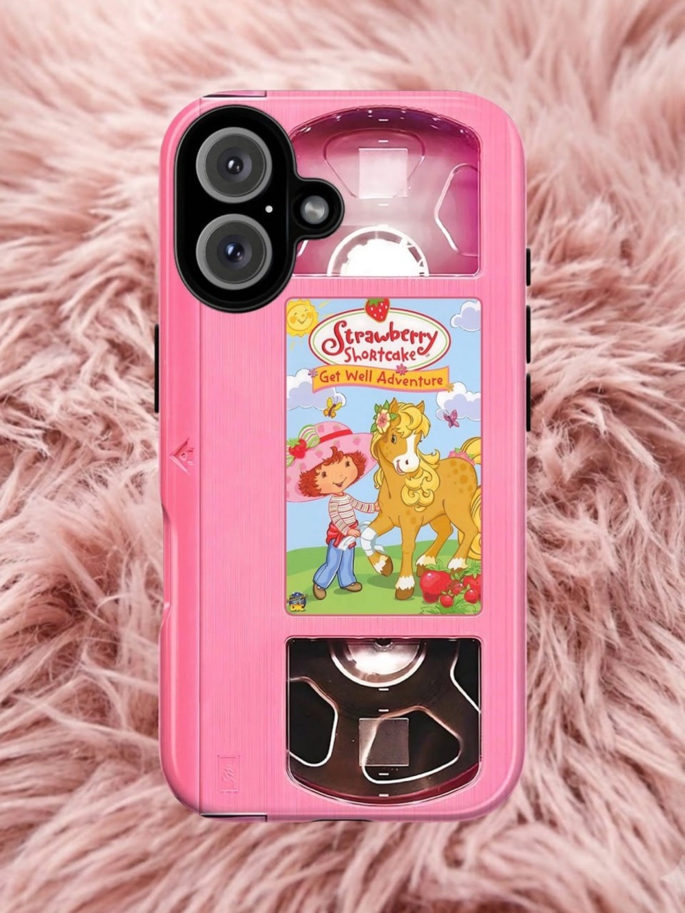 Pink Retro VHS Strawberry girl Phone Case
